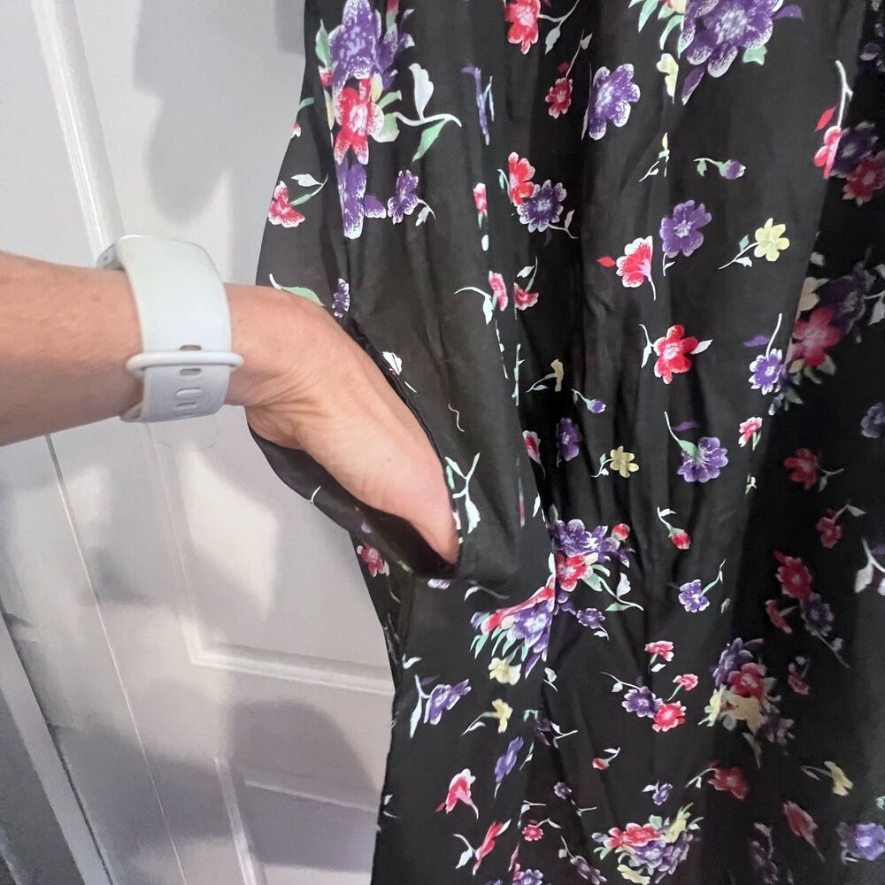 Only Necessities Cotton Blend floral print dress sz 2X pockets comfortable light - Picture 5 of 12